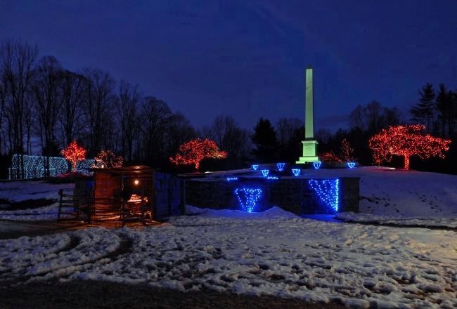 Joseph Smith Birthplace Memorial Annual Christmas Light Display image. Click for full size.