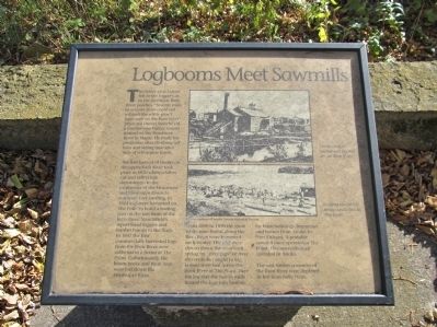 Logbooms Meet Sawmills Marker. Click for full size. Logbooms Meet Sawmills Marker image. Click for full size.