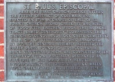 St. Paul's Episcopal Marker image. Click for full size.