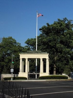 The nearby formal entry to the United States Soldiers and Airmens Home National Cemetery. image. Click for full size.