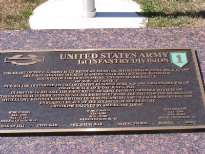 United States Army 1st Infantry Division Marker image. Click for full size.