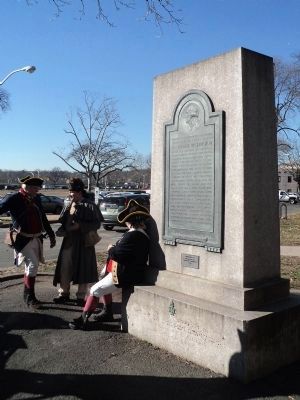 Reenactors at the Spirit of Justice Marker. Click for full size. Reenactors at the Spirit of Justice Marker image. Click for full size.