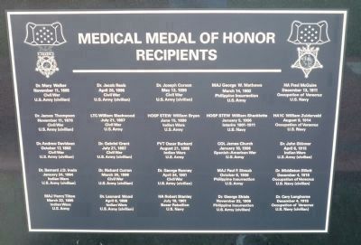 Medical Medal of Honor Recipients - Panel 1 image. Click for full size.