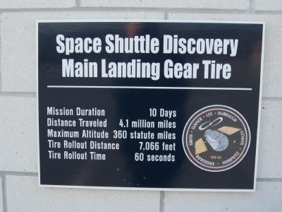 Space Shuttle Discovery Main Landing Gear Tire image. Click for full size.