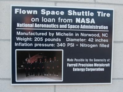 Flown Space Shuttle Tire image. Click for full size.