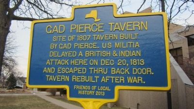 Gad Pierce Tavern Marker image. Click for full size.