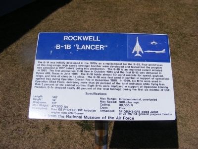 Rockwell-B-1B "Lancer" Marker image. Click for full size.
