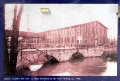 Former Hawk Furniture factory building on west bank of canal. Click for full size. Former Hawk Furniture factory building on west bank of canal image. Click for full size.