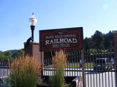 The Black Hills Central Railroad-Sign at the parking lot image. Click for full size.