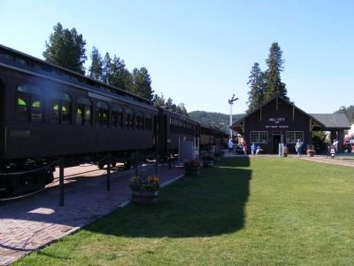 The Black Hills Central Railroad Depot and Train Cars image. Click for full size.