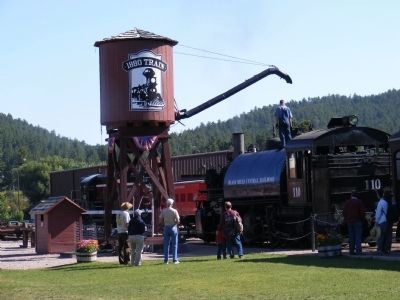 The Black Hills Central Railroad-Filling the water tank image. Click for full size.