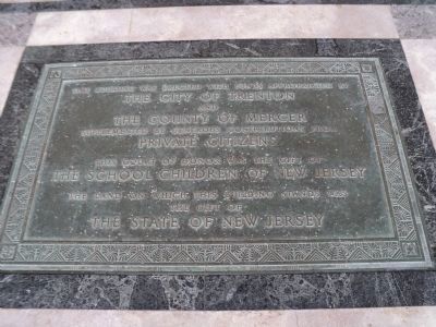 The Trenton War Memorial Dedication Marker. Click for full size. The Trenton War Memorial Dedication Marker image. Click for full size.