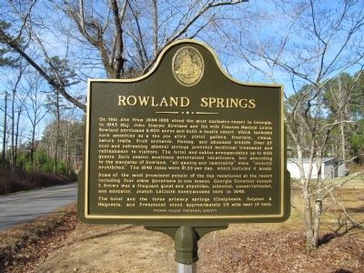 Rowland Springs Marker image. Click for full size.