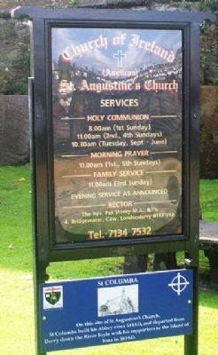 St Columba Marker at St. Augustine's Church. Click for full size. St Columba Marker at St. Augustine's Church image. Click for full size.
