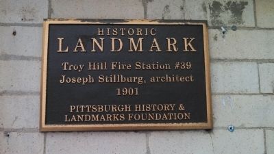 Troy Hill Fire Station #39 Marker. Click for full size. Troy Hill Fire Station #39 Marker image. Click for full size.