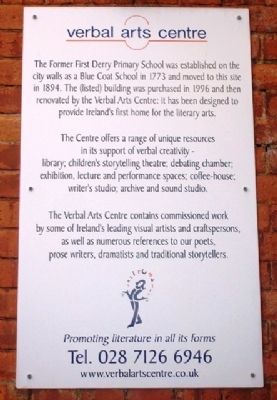 Verbal Arts Centre Marker image. Click for full size.