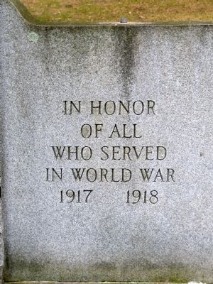 In Honor of All who Served Marker. Click for full size. In Honor of All who Served Marker image. Click for full size.