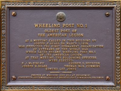 Wheeling Post No. 1 Marker. Click for full size. Wheeling Post No. 1 Marker image. Click for full size.