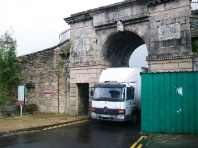 Bishop's Gate and Marker. Click for full size. Bishop's Gate and Marker image. Click for full size.