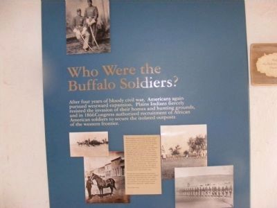 Fort Garland Museum-Who Were the Buffalo Soldiers image. Click for full size.