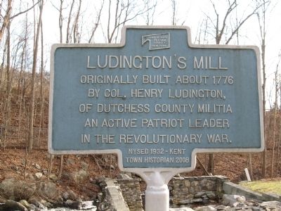 Ludington’s Mill Marker image. Click for full size.