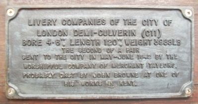 Demi-culverin Cannon Marker. Click for full size. Demi-culverin Cannon Marker image. Click for full size.