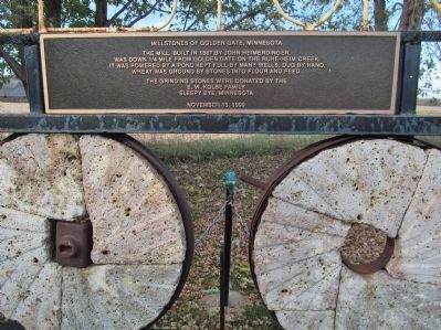 Golden Gate Mill Stones Marker. Click for full size. Golden Gate Mill Stones Marker image. Click for full size.