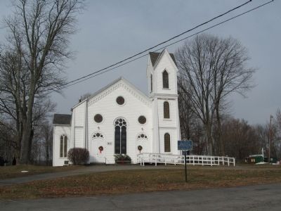 First Presbyterian Church and Marker. Click for full size. First Presbyterian Church and Marker image. Click for full size.