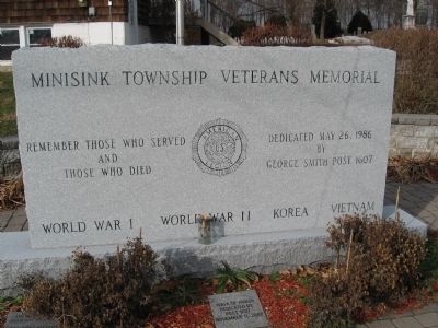 Minisink Township Veterans Memorial. Click for full size. Minisink Township Veterans Memorial image. Click for full size.