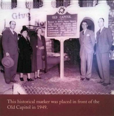 Old Capitol Marker Photo. Click for full size. Old Capitol Marker Photo image. Click for full size.