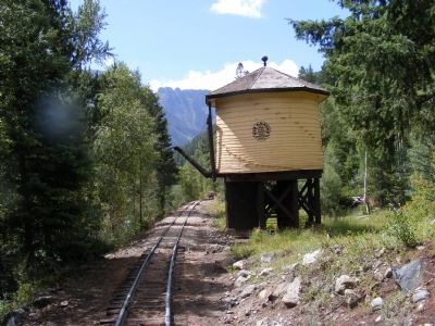 Durango and Silverton train ride-water tower image. Click for full size.