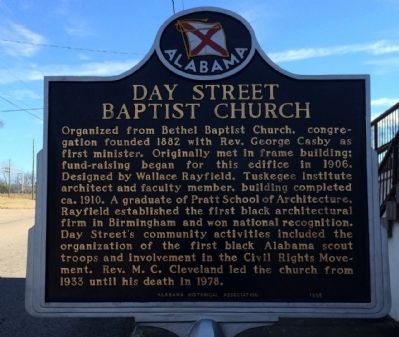 Day Street Baptist Church Marker image. Click for full size.