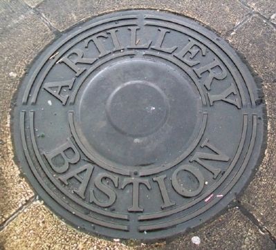 Artillery Bastion Marker (in ground). Click for full size. Artillery Bastion Marker (in ground) image. Click for full size.
