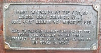 Demi-culverin Cannon Marker. Click for full size. Demi-culverin Cannon Marker image. Click for full size.