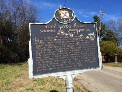 Percy Lavon Julian marker & area image. Click for full size.