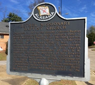 Bethel Missionary Baptist Church Marker image. Click for full size.