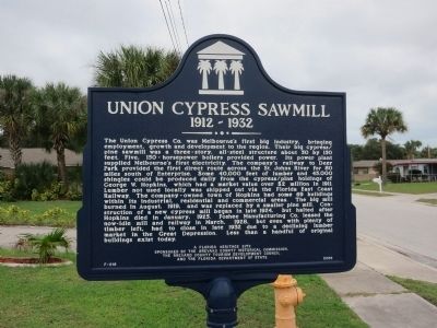 Union Cypress Sawmill Marker image. Click for full size.
