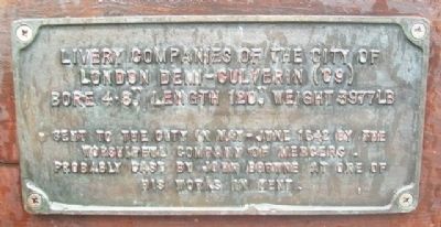 Demi-culverin Cannon Marker. Click for full size. Demi-culverin Cannon Marker image. Click for full size.