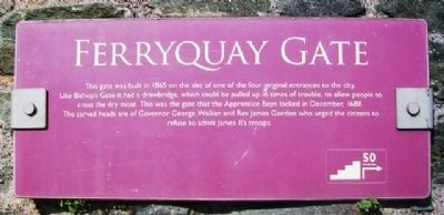 Ferryquay Gate Marker image. Click for full size.