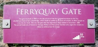 Ferryquay Gate Marker. Click for full size. Ferryquay Gate Marker image. Click for full size.
