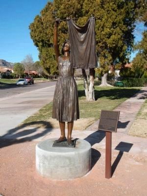 “Rag Town Goddess” and Marker. Click for full size. “Rag Town Goddess” and Marker image. Click for full size.