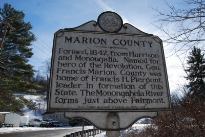 Marion County / Wetzel County Marker. Click for full size. Marion County / Wetzel County Marker image. Click for full size.