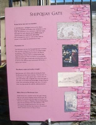 Shipquay Gate Marker. Click for full size. Shipquay Gate Marker image. Click for full size.