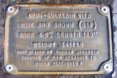 Demi-culverin Cannon Marker. Click for full size. Demi-culverin Cannon Marker image. Click for full size.
