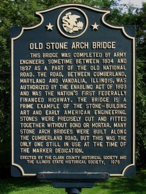Old Stone Arch Bridge Marker image. Click for full size.