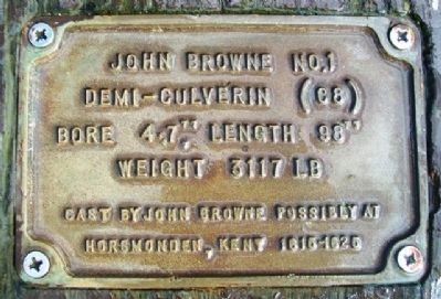Demi-culverin Cannon Marker. Click for full size. Demi-culverin Cannon Marker image. Click for full size.
