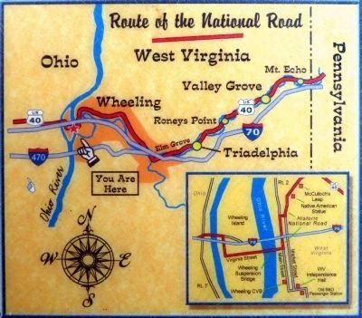 Route of the National Road -- West Virginia<br>You are Here image. Click for full size.