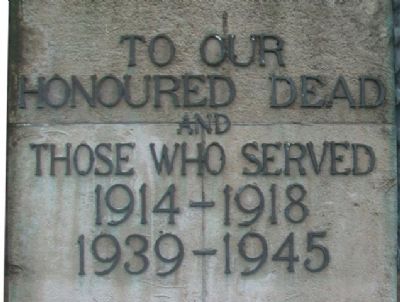 World Wars Memorial Dedication. Click for full size. World Wars Memorial Dedication image. Click for full size.