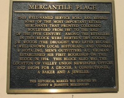 Mercantile Place Marker. Click for full size. Mercantile Place Marker image. Click for full size.