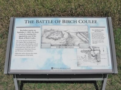 The Battle of Birch Coulee Marker image. Click for full size.